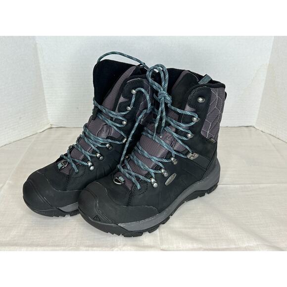 NIB KEEN Women's Revel IV High Polar Boot Waterproof -40℉ Black Atlantic Sz 7 - Picture 1 of 8